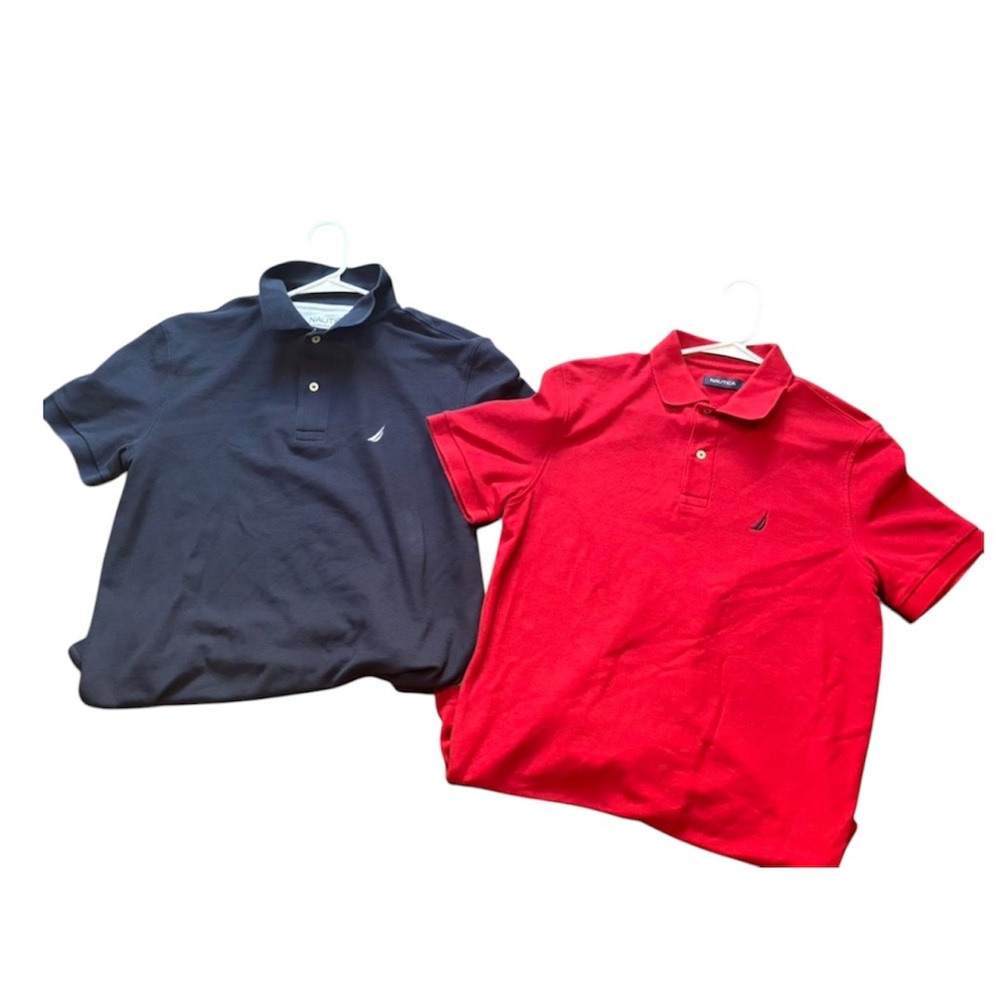 Nautica Men's Polo Shirts - Black and Red
